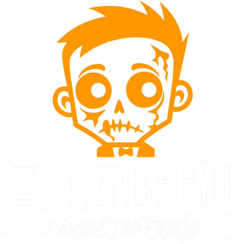 Logo vertical Zombieskin blanco